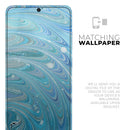 Mixed Blue Oil - Premium Vinyl Skin Decal for Samsung Galaxy S25 Ultra, S24, S23, S22 & All Galaxy S Models