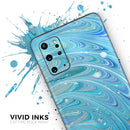 Mixed Blue Oil - Premium Vinyl Skin Decal for Samsung Galaxy S25 Ultra, S24, S23, S22 & All Galaxy S Models