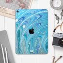 Mixed Blue Oil - Full Body Skin Decal for the Apple iPad Pro 12.9", 11", 10.5", 9.7", Air or Mini (All Models Available)