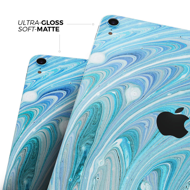 Mixed Blue Oil - Full Body Skin Decal for the Apple iPad Pro 12.9", 11", 10.5", 9.7", Air or Mini (All Models Available)