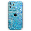 Mixed Blue Oil - Vinyl Skin Wrap for iPhone 17 Pro Max, 17 Pro, 17 Air, 17, 16 & All Models — Soft Matte or Ultra Gloss