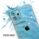 Mixed Blue Oil - Vinyl Skin Wrap for iPhone 17 Pro Max, 17 Pro, 17 Air, 17, 16 & All Models — Soft Matte or Ultra Gloss
