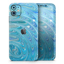 Mixed Blue Oil - Vinyl Skin Wrap for iPhone 17 Pro Max, 17 Pro, 17 Air, 17, 16 & All Models — Soft Matte or Ultra Gloss