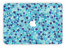 Mixed Blue Watercolor Dots - MacBook Pro with Retina Display Full-Coverage Skin Kit