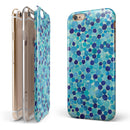 Mixed Blue Watercolor Dots iPhone 6/6s or 6/6s Plus 2-Piece Hybrid INK-Fuzed Case