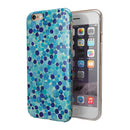 Mixed Blue Watercolor Dots iPhone 6/6s or 6/6s Plus 2-Piece Hybrid INK-Fuzed Case