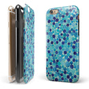 Mixed Blue Watercolor Dots iPhone 6/6s or 6/6s Plus 2-Piece Hybrid INK-Fuzed Case