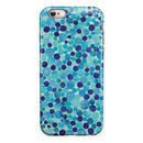 Mixed Blue Watercolor Dots iPhone 6/6s or 6/6s Plus 2-Piece Hybrid INK-Fuzed Case