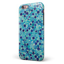 Mixed Blue Watercolor Dots iPhone 6/6s or 6/6s Plus 2-Piece Hybrid INK-Fuzed Case