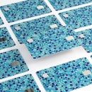 Mixed Blue Watercolor Dots - Premium Protective Decal Skin-Kit for the Apple Credit Card