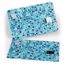 Mixed Blue Watercolor Dots - Premium Protective Decal Skin-Kit for the Apple Credit Card