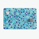 Mixed Blue Watercolor Dots - Premium Protective Decal Skin-Kit for the Apple Credit Card