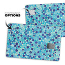 Mixed Blue Watercolor Dots - Premium Protective Decal Skin-Kit for the Apple Credit Card