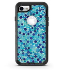 Mixed Blue Watercolor Dots - iPhone 7 or 8 OtterBox Case & Skin Kits