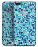 Mixed Blue Watercolor Dots - Skin-kit for the iPhone 8 or 8 Plus