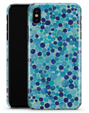 Mixed Blue Watercolor Dots - iPhone X Clipit Case