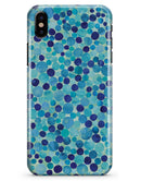 Mixed Blue Watercolor Dots - iPhone X Clipit Case