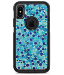 Mixed Blue Watercolor Dots - iPhone X OtterBox Case & Skin Kits