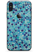 Mixed Blue Watercolor Dots - iPhone X Skin-Kit