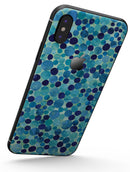 Mixed Blue Watercolor Dots - iPhone X Skin-Kit