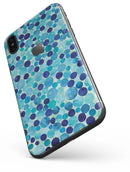 Mixed Blue Watercolor Dots - iPhone X Skin-Kit