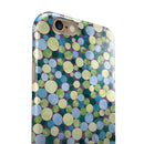 Mixed Blue and Green Watercolor Dots iPhone 6/6s or 6/6s Plus 2-Piece Hybrid INK-Fuzed Case