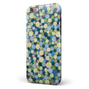 Mixed Blue and Green Watercolor Dots iPhone 6/6s or 6/6s Plus 2-Piece Hybrid INK-Fuzed Case