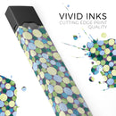 Mixed Blue and Green Watercolor Dots - Premium Decal Protective Skin-Wrap Sticker compatible with the Juul Labs vaping device