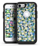 Mixed Blue and Green Watercolor Dots - iPhone 7 or 8 OtterBox Case & Skin Kits