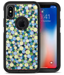 Mixed Blue and Green Watercolor Dots - iPhone X OtterBox Case & Skin Kits