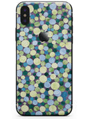 Mixed Blue and Green Watercolor Dots - iPhone X Skin-Kit