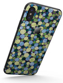 Mixed Blue and Green Watercolor Dots - iPhone X Skin-Kit