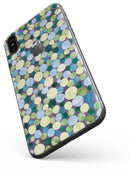Mixed Blue and Green Watercolor Dots - iPhone X Skin-Kit
