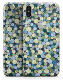 Mixed Blue and Green Watercolor Dots - iPhone X Skin-Kit