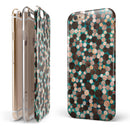 Mixed Brown Watercolor Dots iPhone 6/6s or 6/6s Plus 2-Piece Hybrid INK-Fuzed Case