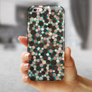 Mixed Brown Watercolor Dots iPhone 6/6s or 6/6s Plus 2-Piece Hybrid INK-Fuzed Case