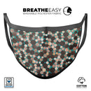 Mixed Brown Watercolor Dots - Made in USA Mouth Cover Unisex Anti-Dust Cotton Blend Reusable & Washable Face Mask with Adjustable Sizing for Adult or Child