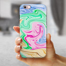 Mixed ColorOil iPhone 6/6s or 6/6s Plus 2-Piece Hybrid INK-Fuzed Case