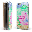 Mixed ColorOil iPhone 6/6s or 6/6s Plus 2-Piece Hybrid INK-Fuzed Case
