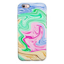 Mixed ColorOil iPhone 6/6s or 6/6s Plus 2-Piece Hybrid INK-Fuzed Case