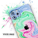 Mixed ColorOil - Vinyl Skin Wrap for iPhone 17 Pro Max, 17 Pro, 17 Air, 17, 16 & All Models — Soft Matte or Ultra Gloss