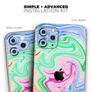 Mixed ColorOil - Vinyl Skin Wrap for iPhone 17 Pro Max, 17 Pro, 17 Air, 17, 16 & All Models — Soft Matte or Ultra Gloss