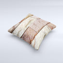 Mixed Color Stone Wall V3 ink-Fuzed Decorative Throw Pillow