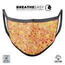 Mixed Fiery Watercolor Dots - Made in USA Mouth Cover Unisex Anti-Dust Cotton Blend Reusable & Washable Face Mask with Adjustable Sizing for Adult or Child