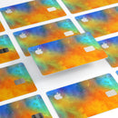 Mixed Orange 4 Absorbed Watercolor Texture - Premium Protective Decal Skin-Kit for the Apple Credit Card