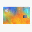 Mixed Orange 4 Absorbed Watercolor Texture - Premium Protective Decal Skin-Kit for the Apple Credit Card