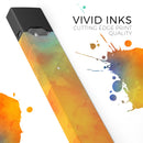 Mixed Orange 4 Absorbed Watercolor Texture - Premium Decal Protective Skin-Wrap Sticker compatible with the Juul Labs vaping device