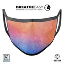 Mixed Pink 32 Absorbed Watercolor Texture - Made in USA Mouth Cover Unisex Anti-Dust Cotton Blend Reusable & Washable Face Mask with Adjustable Sizing for Adult or Child