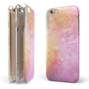 Mixed Pink 3 Absorbed Watercolor Texture iPhone 6/6s or 6/6s Plus 2-Piece Hybrid INK-Fuzed Case