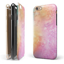 Mixed Pink 3 Absorbed Watercolor Texture iPhone 6/6s or 6/6s Plus 2-Piece Hybrid INK-Fuzed Case